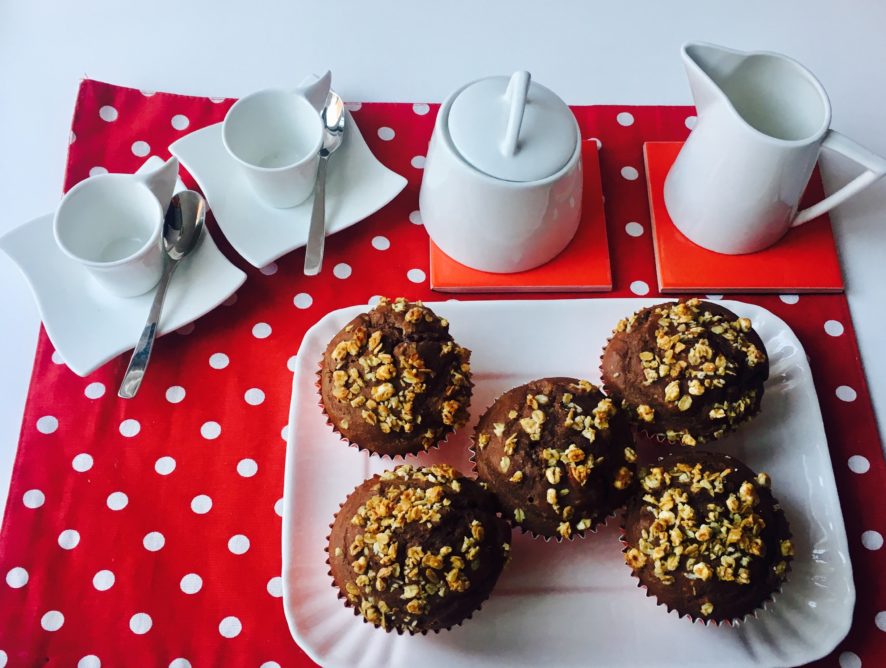 Muffin pere e cioccolato