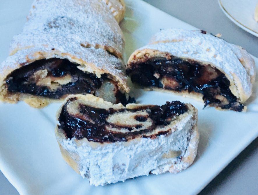 Strudel pere e cioccolato senza burro