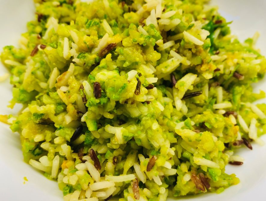 Riso basmati al limone con zucchine