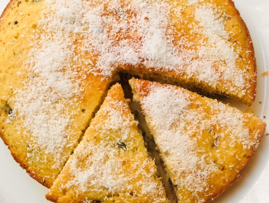 Torta al cocco e cioccolato fondente senza zucchero