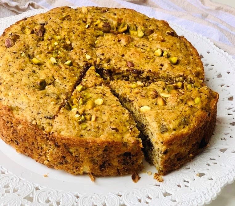 Torta pistacchi e cioccolato fondente