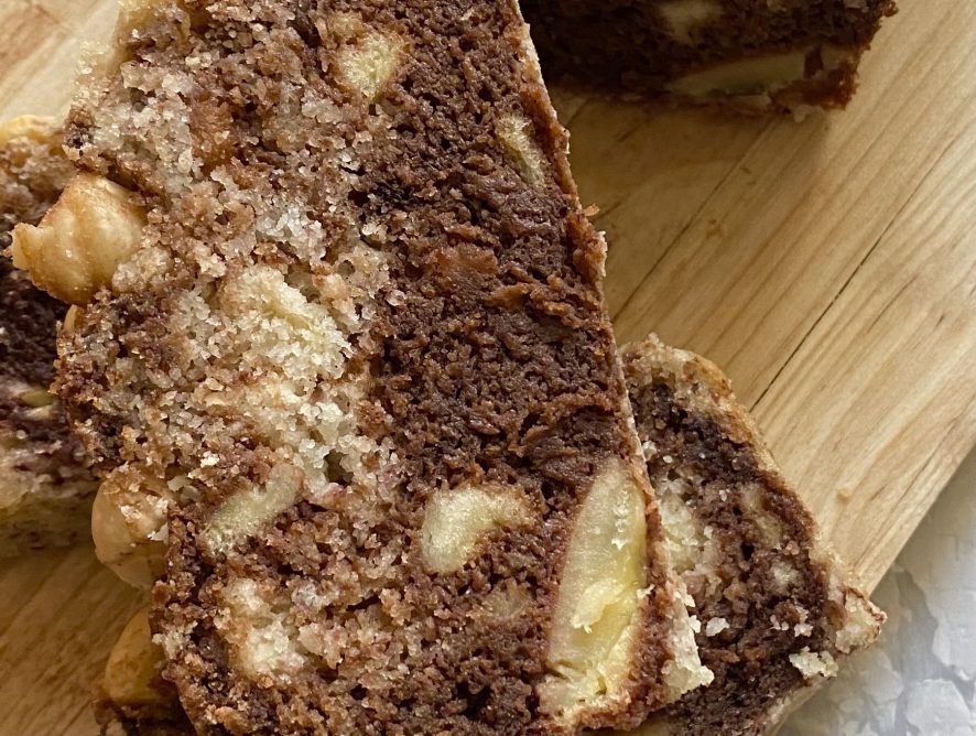 Banana bread variegato al cacao