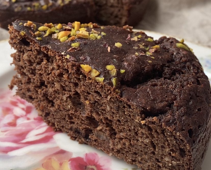 Torta mandorle e cioccolato senza zucchero e senza glutine