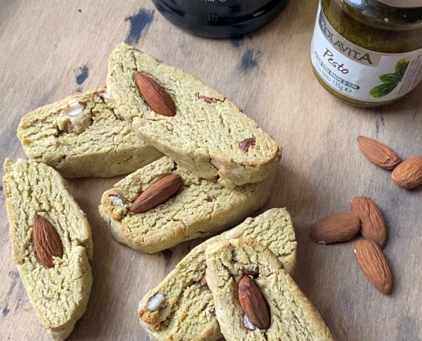 Cantucci salati al pesto di basilico senza glutine