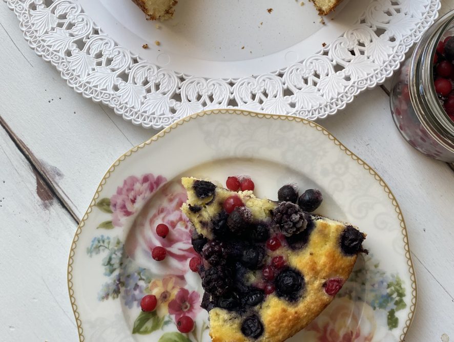 Torta frutti di bosco e cocco senza glutine